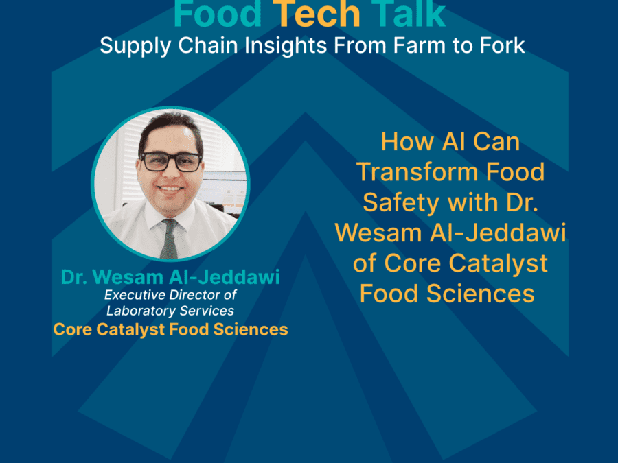 Dr. Wesam Al-Jeddawi, Executive Director of Laboratory Services at Core Catalyst Food Sciences on the Food Tech Talk Podcast